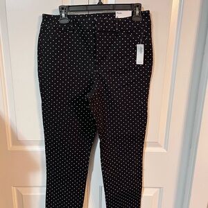 Old Navy Black Polka Dot women’s Dress Pants